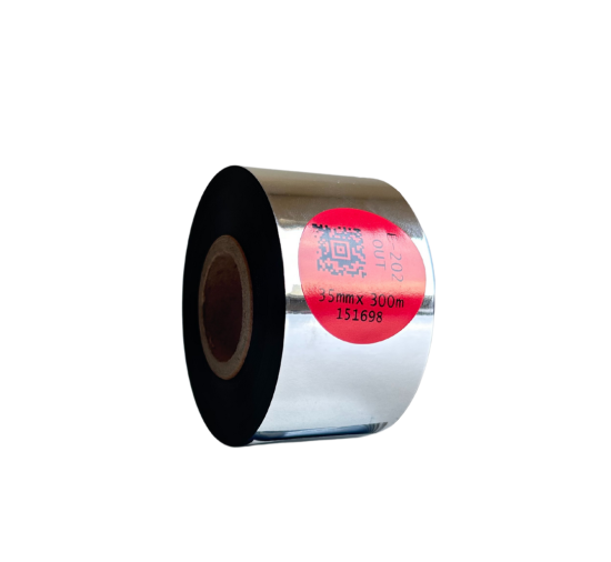 E-202 Premium Wachs-Harz Thermotransferband für Baumwolle 35mm x 300m OUT