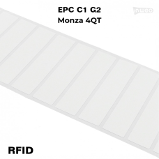 Selbstklebendes RFID-Etikett aus Folie für Scheibe, 96 x 22, EPC C1 G2, Monza 4QT