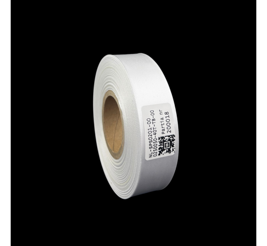 Doppelseitiges weißes PREMIUM-Satinband 25mm x 50m