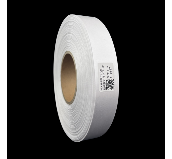 Doppelseitiges weißes PREMIUM-Satinband 30mm x 200mb