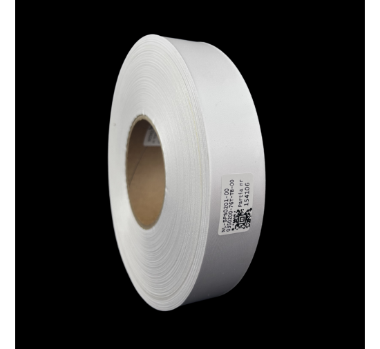 Doppelseitiges weißes PREMIUM-Satinband 35mm x 200mb