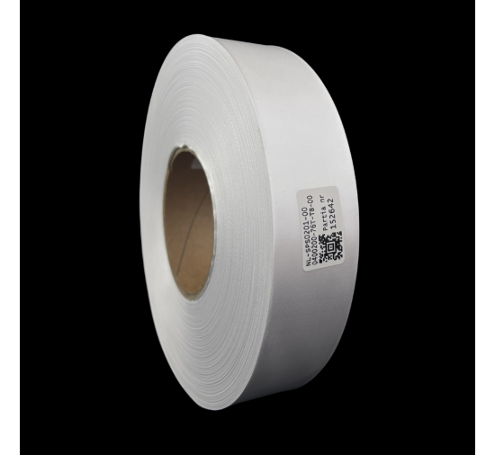 Doppelseitiges weißes PREMIUM-Satinband 40mm x 200m