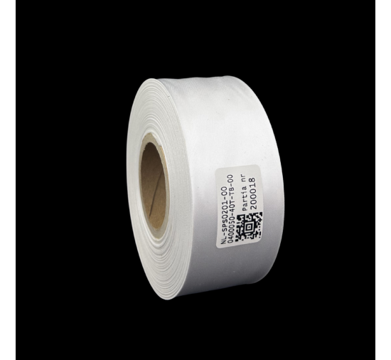 Doppelseitiges weißes PREMIUM-Satinband 40mm x 50m