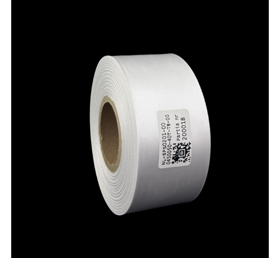 Doppelseitiges weißes PREMIUM-Satinband 45mm x 50m