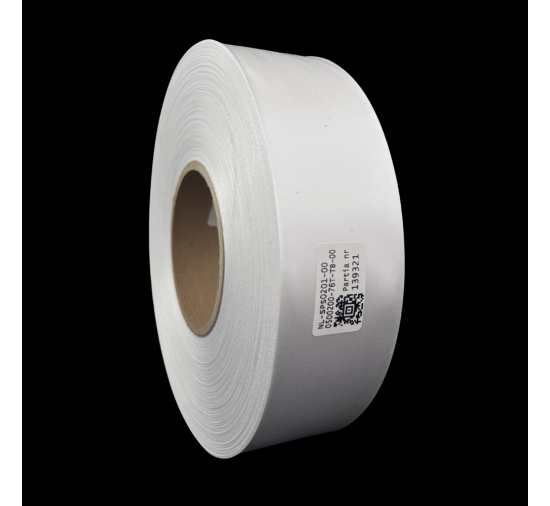Doppelseitiges weißes PREMIUM-Satinband 50mm x 200m