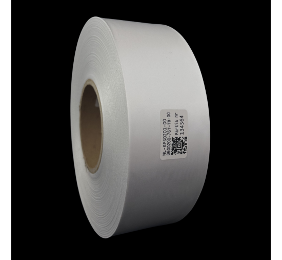 Doppelseitiges weißes PREMIUM-Satinband 60mm x 200m