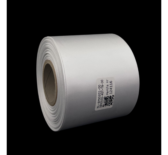 Doppelseitiges weißes PREMIUM-Satinband 80mm x 50m