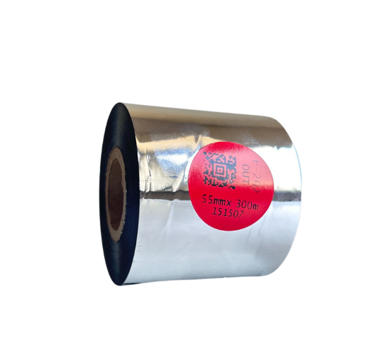 E-202 Premium Wachs-Harz Thermotransferband für Baumwolle 55mm x 300m OUT