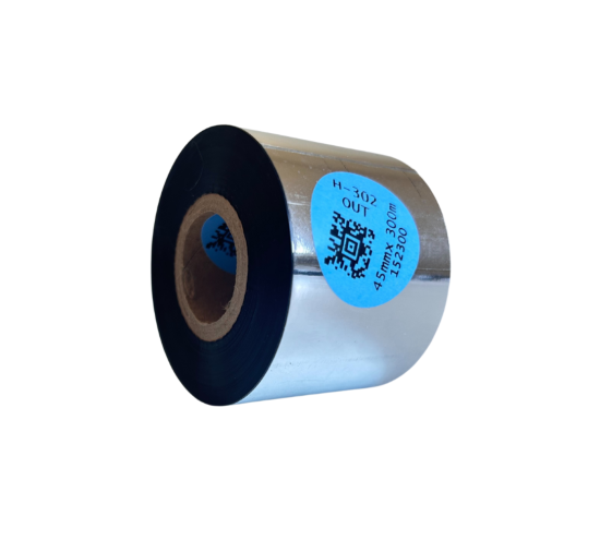 H-302 Premium-Harz Thermotransferband  45mm x 300m OUT