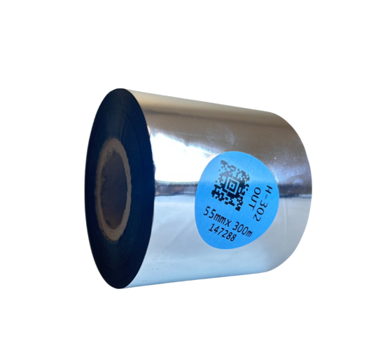 H-302 Premium-Harz Thermotransferband 55mm x 300m OUT