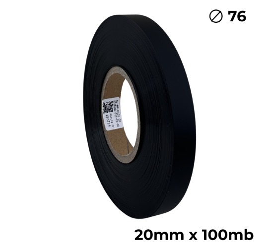 Doppelseitiges Polyurethan Schwarz Matt 20mm × 100m Premium