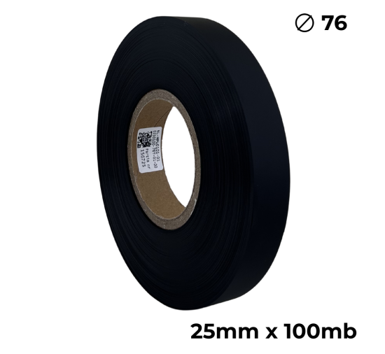 Doppelseitiges Polyurethan Schwarz Matt 25mm × 100m Premium