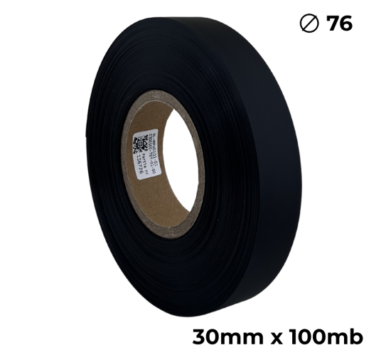 Doppelseitiges Polyurethan Schwarz Matt 30mm × 100m Premium