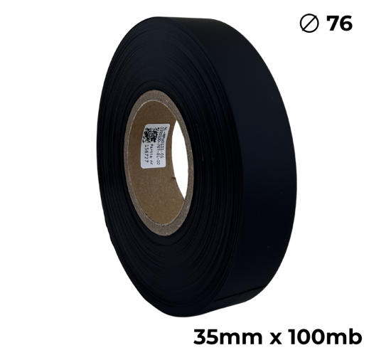 Doppelseitiges Polyurethan Schwarz Matt 35mm × 100m Premium