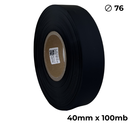 Doppelseitiges Polyurethan Schwarz Matt 40mm × 100m Premium