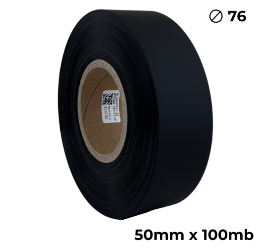 Doppelseitiges Polyurethan Schwarz Matt 50mm × 100m Premium