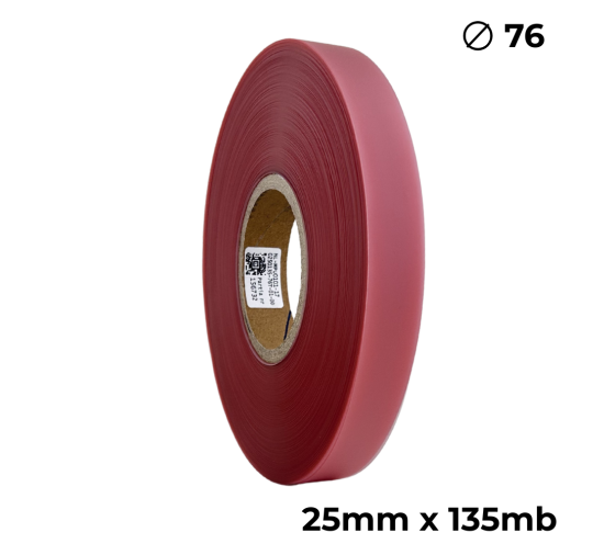 Doppelseitiges Polyurethan Transparent Rosa 25mm × 135m Premium