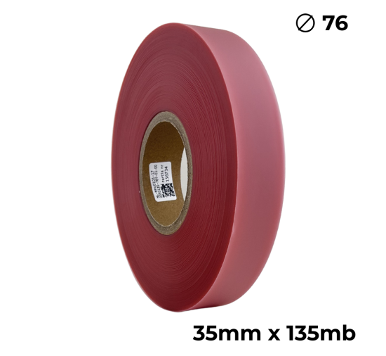 Doppelseitiges Polyurethan Transparent Rosa 35mm × 135m Premium