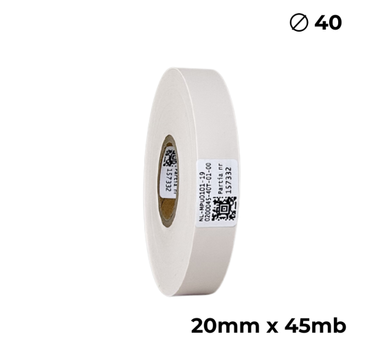 Doppelseitiges Polyurethan Cremefarben 20mm × 45m Premium