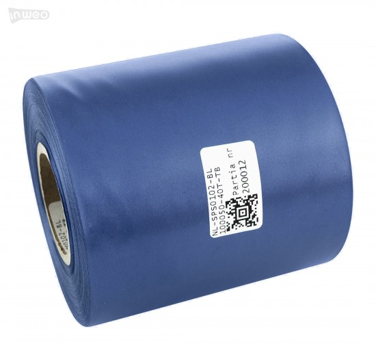 Blaues Satinband Premium 100 mm x 50 m