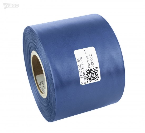 Blaues Satinband Premium 70 mm x 50 m